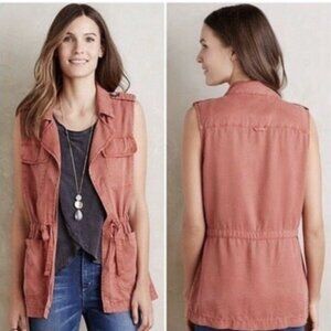 Sanctuary Orange Long Vest Women's S